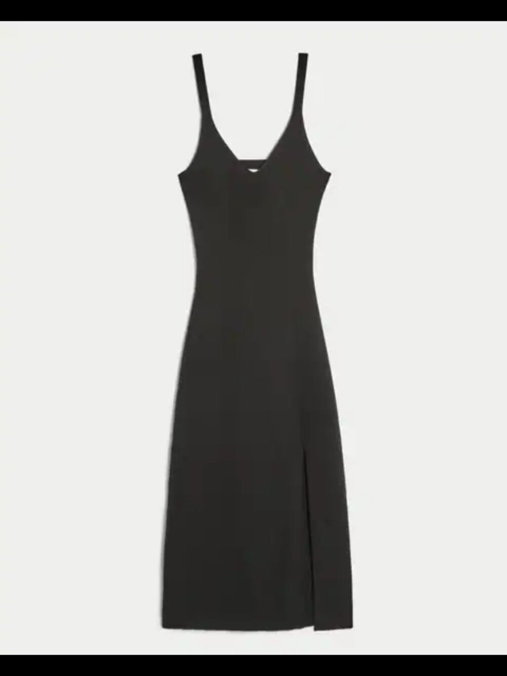 NWT Hollister Black Ribbed Knit Midi Dress - Medium